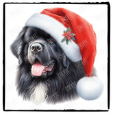 Christmas Dog Design Newfoundland (3) Breed Cute Xmas Santa Hat Doggie