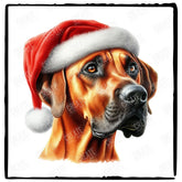 Christmas Dog Design Rhodesian Ridgeback (2) Breed Cute Xmas Santa Hat Doggie