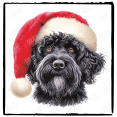 Christmas Dog Design Portugese Water Dog (2) Breed Cute Xmas Santa Hat Doggie