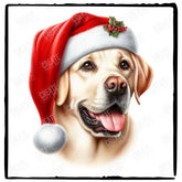 Christmas Dog Design Labrador Retriever (1) Breed Cute Xmas Santa Hat Doggie