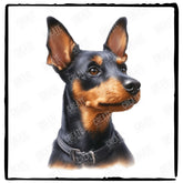 Cute Dog Portrait Manchester Terrier (1) Breed Design