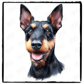 Cute Dog Portrait Manchester Terrier (2) Breed Design