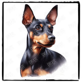 Cute Dog Portrait Manchester Terrier (3) Breed Design