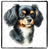 Cute Dog Portrait English Toy Spaniel (1) Breed Design