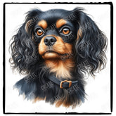 Cute Dog Portrait English Toy Spaniel (2) Breed Design