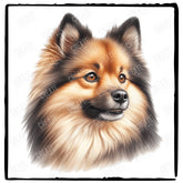 Cute Dog Portrait Finnish Spitz (2) Breed Design