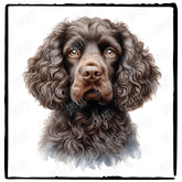 Cute Dog Portrait American Water Spaniel (1) Breed Design