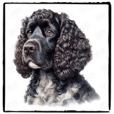 Cute Dog Portrait American Water Spaniel (2) Breed Design