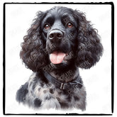 Cute Dog Portrait American Water Spaniel (3) Breed Design