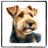 Cute Dog Portrait Welsh Terrier Breed Design