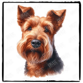 Cute Dog Portrait Irish Terrier (3) Breed Design