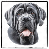 Cute Dog Portrait Neapolitan Mastiff (1) Breed Design