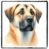 Cute Dog Portrait Anatolian Shepherd (1) Breed Design