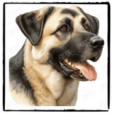 Cute Dog Portrait Anatolian Shepherd (2) Breed Design