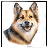 Cute Dog Portrait Norwegian Buhund (2) Breed Design