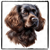 Cute Dog Portrait Sussex Spaniel (2) Breed Design