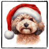 Christmas Dog Design Cavapoo (1) Breed Cute Xmas Santa Hat Doggie