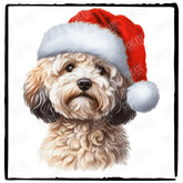 Christmas Dog Design Cavapoo (2) Breed Cute Xmas Santa Hat Doggie
