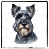 Cute Dog Portrait Cesky Terrier (2) Breed Design