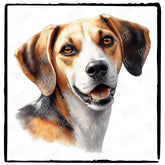 Cute Dog Portrait Harrier (2) Breed Design