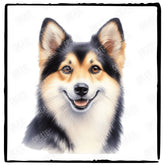 Cute Dog Portrait Norwegian Lundehund (1) Breed Design