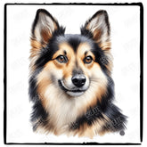 Cute Dog Portrait Norwegian Lundehund (2) Breed Design