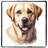 Cute Dog Portrait Labrador Retriever (2) Breed Design