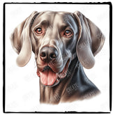 Cute Dog Portrait Weimaraner (2) Breed Design
