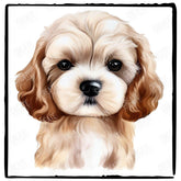 Cute Dog Cavapoo (3) Adorable Watercolour Puppy Design