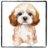 Cute Dog Cavapoo (3) Adorable Watercolour Puppy Design