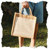 Jute Midi Tote Bag - WM426