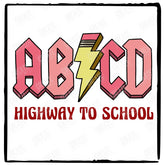 ABCD Highway to School Funny Music Teachers Design
