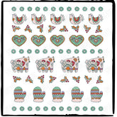 Aztech Christmas Pattern Design Scandinavian Folk Art