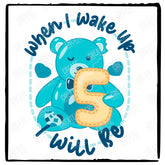 Bear PJs When I Wake Up I Will Be 5 Blue Design