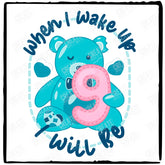 Bear PJs When I Wake Up I Will Be 9 Blue Design