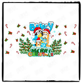 Bluey Family Merry Christmas Festive Libby Wrap Design