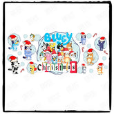 Bluey Characters Christmas Snowballs Festive Libby Wrap Design