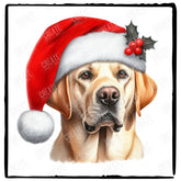 Christmas Dog Design Labrador Retriever (3) Breed Cute Xmas Santa Hat Doggie