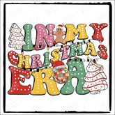 In My Christmas Era Colourful Xmas Lights Cookies Gingerbread Design