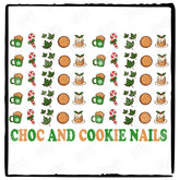 Xmas Chockolate And Cookies Christmas Nail Stickers