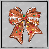 Gingerbread Bow Cute Christmas Festive Xmas Design