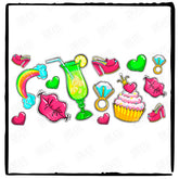 Girly Cute Patches Libby Wrap Pattern Design