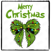 Merry Christmas Hrinch Bow Grinchmas Festive Design