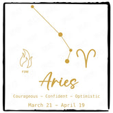 Aries Star Sign Gold Pattern Design