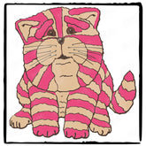 Cute Bagpuss Cat Pattern Design