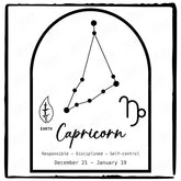 Capricorn Star Sign With Frame Pattern Design