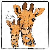 Mother Giraffee Mother's Day Design