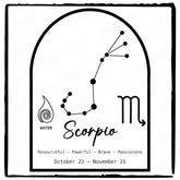 Scorpio Star Sign With Frame Pattern Design