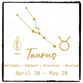 Taurus Star Sign Gold Pattern Design