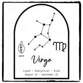 Virgo Star Sign With Frame Pattern Design